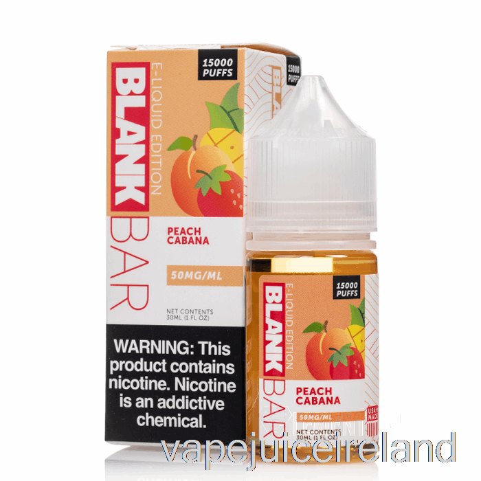 Vape Juice Peach Cabana - BLANK BAR Salts - 30mL 50mg